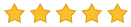 Five gold stars indicating a five-star rating.